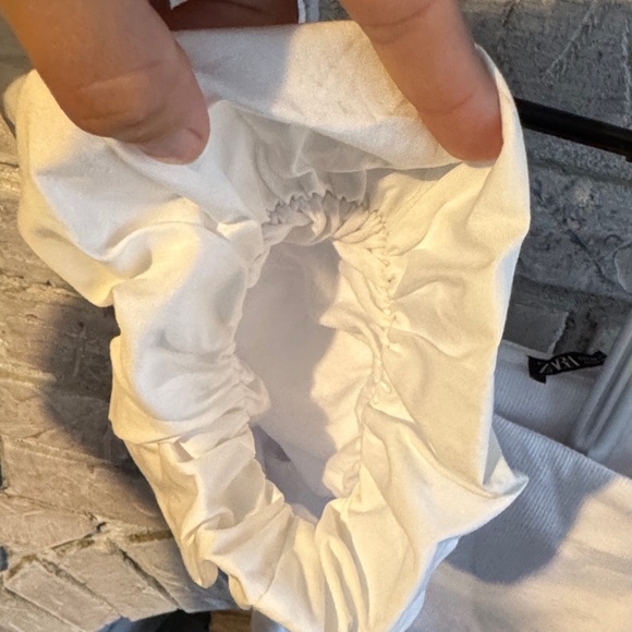 Zara Cream Puff Sleeve Blouse - Picture 3 of 5